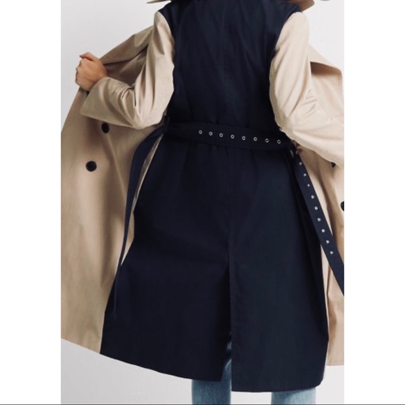 MONACO CLUB Color Block Trench - Picture 5 of 7